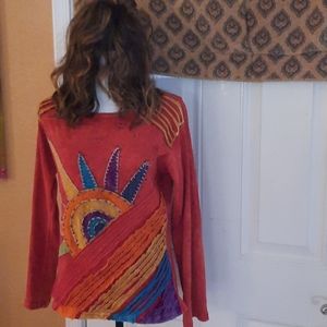 ++SOLD++Rising International Multi Color Shirt Sz S